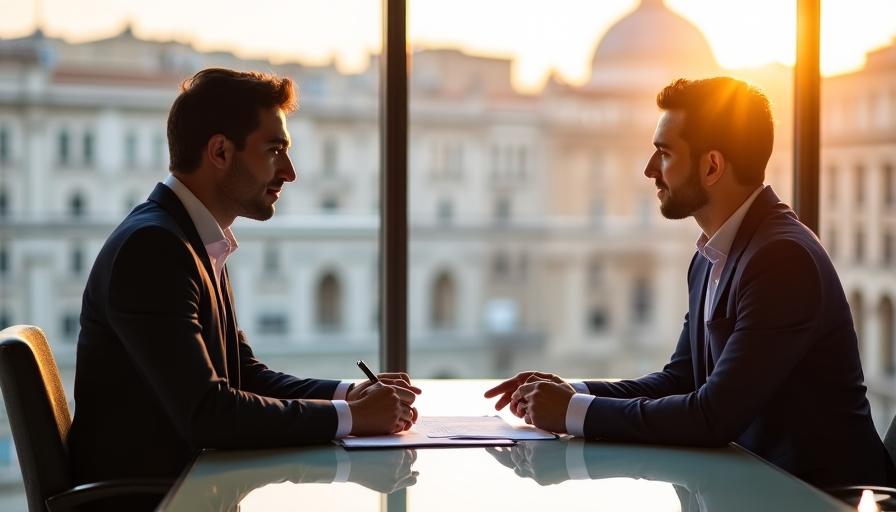 Due professionisti in fase di negoziazione contrattuale